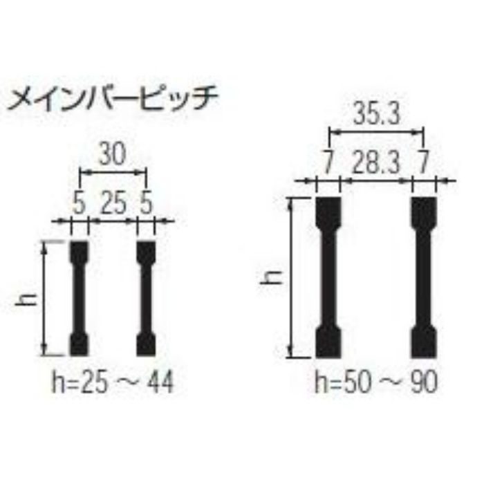 HSJ-5165B スチール製グレーチング かさあげ型 プレーンタイプ JIS型側溝用 T-25仕様 510×995×65／110mm