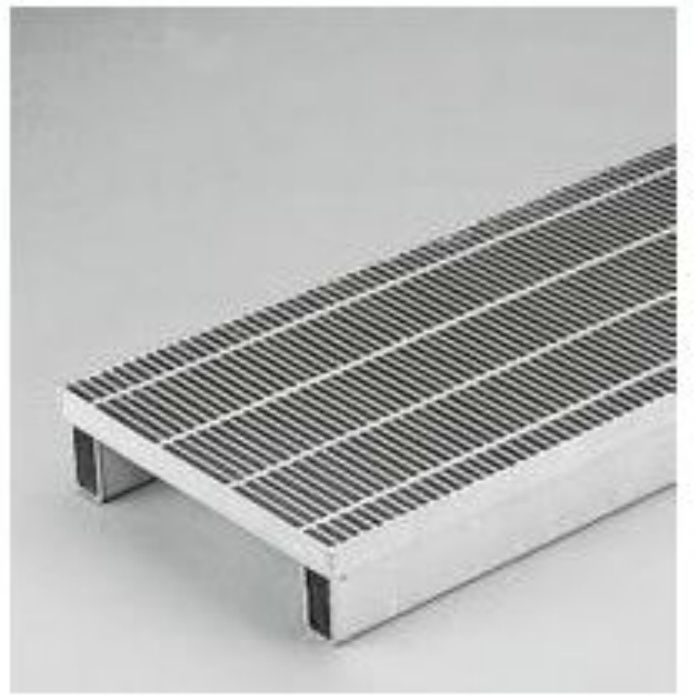 QSJ-T-3638A スチール製グレーチング かさあげ型 細目プレーンタイプ JIS型側溝用 テーパ付きエンドプレートタイプ T－25仕様 360×494×38／90mm