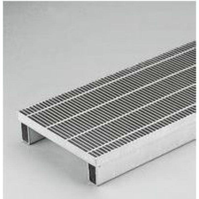 QSY-P-4919B スチール製グレーチング かさあげ型 細目プレーンタイプ 側溝用 クッション付  歩行用 490×997×19／100mm