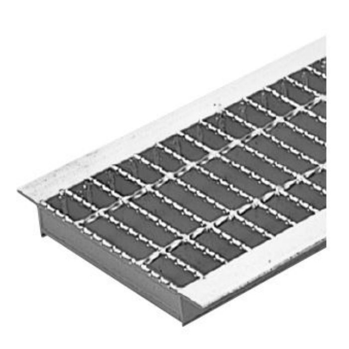 HXHU-2025 スチール製グレーチング 滑り止め模様付 歩道U字溝用 T－6仕様 190×995×25mm カネソウ【アウンワークス通販】