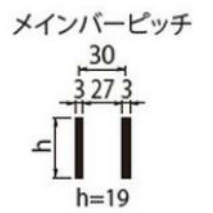 HXUM-P-22419 スチール製グレーチング 滑り止め模様付 歩道U字溝用