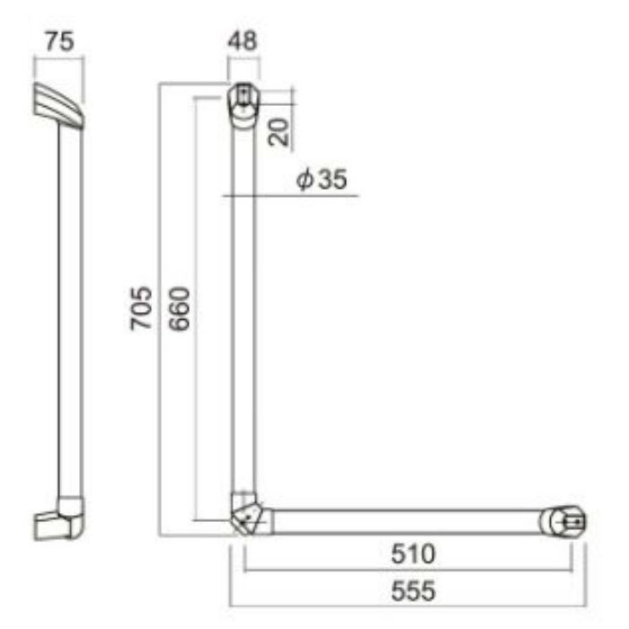 MA-SB-564-END moderno dos L ビターブラウン 黒ニッケル