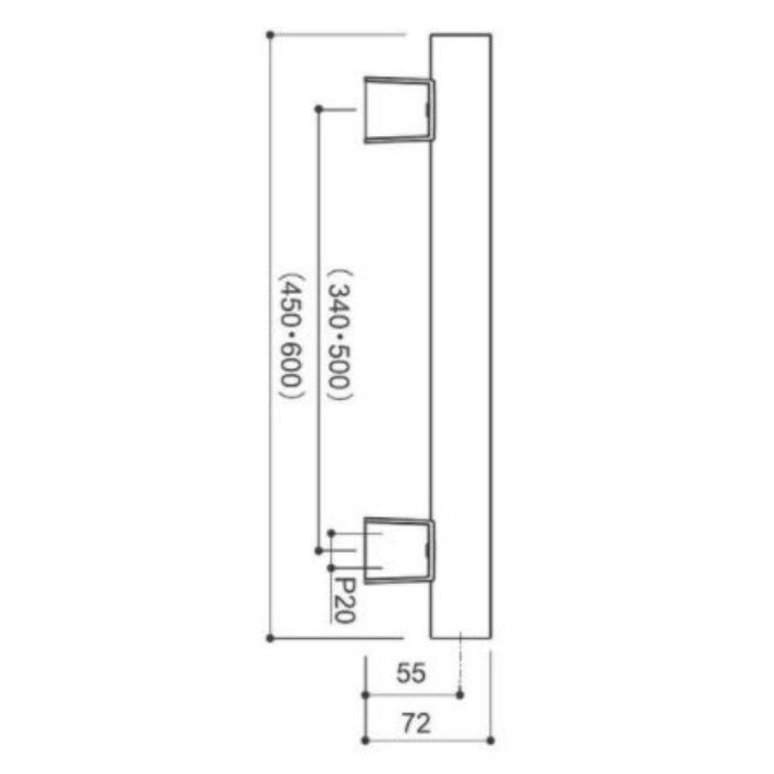 CV-FM-506-KBB Kiva Handrail Set 600mm オレンジ