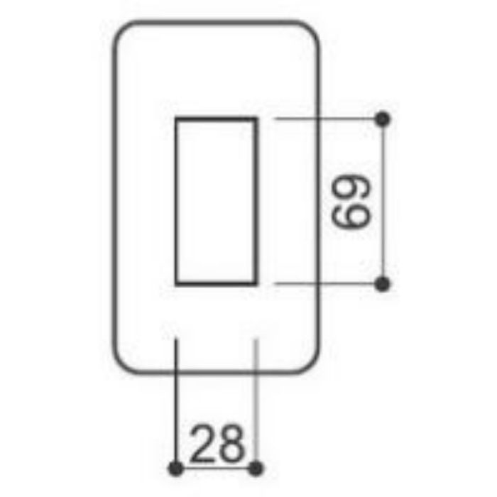 KV-FC-SW-003 Kiva Switch Plate 1連タイプ チョコレート