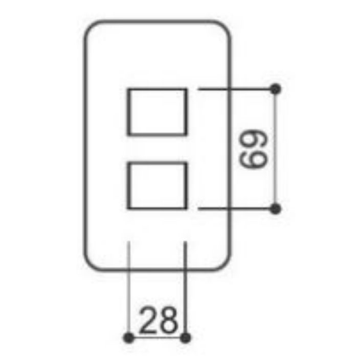 KV-FM-SW-002 Kiva Switch Plate 2穴タイプ オレンジ