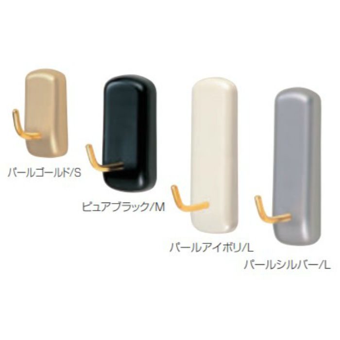 C-30T ピアノフック M ピュアブラック 簡単にはがせる粘着タイプ