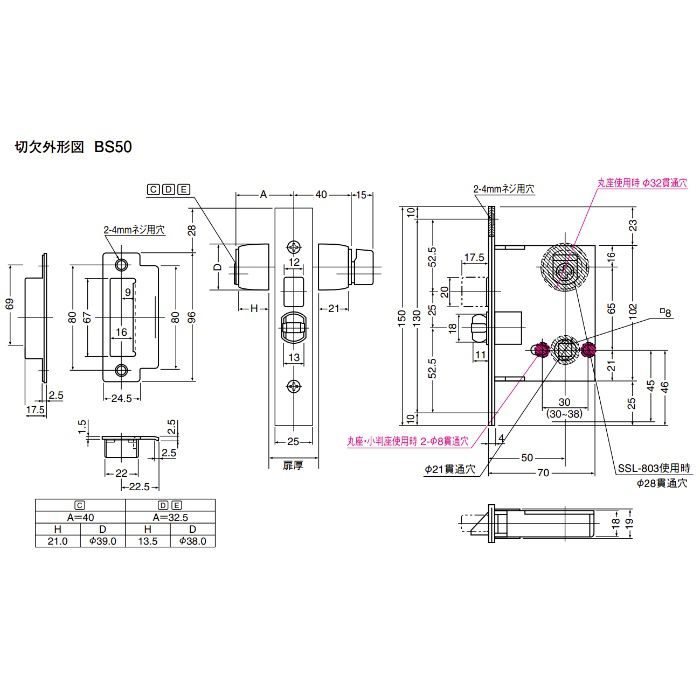 CL-68 CL-68 表示錠 ヘアーライン