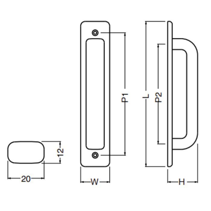 DW-1 ウッド小判座付取手 160mm 白木ウッド シロクマ【アウンワークス