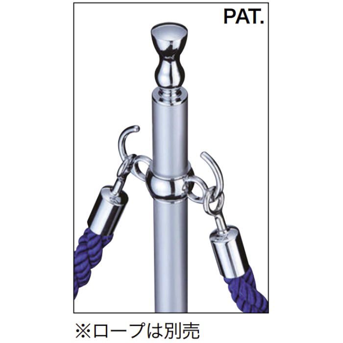 FPP-0161 フロアパーティションポール クローム／シルバー シロクマ