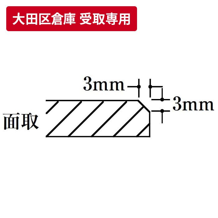 【大田区倉庫 受取専用】 エコラックス 面取 6mm 3×6板