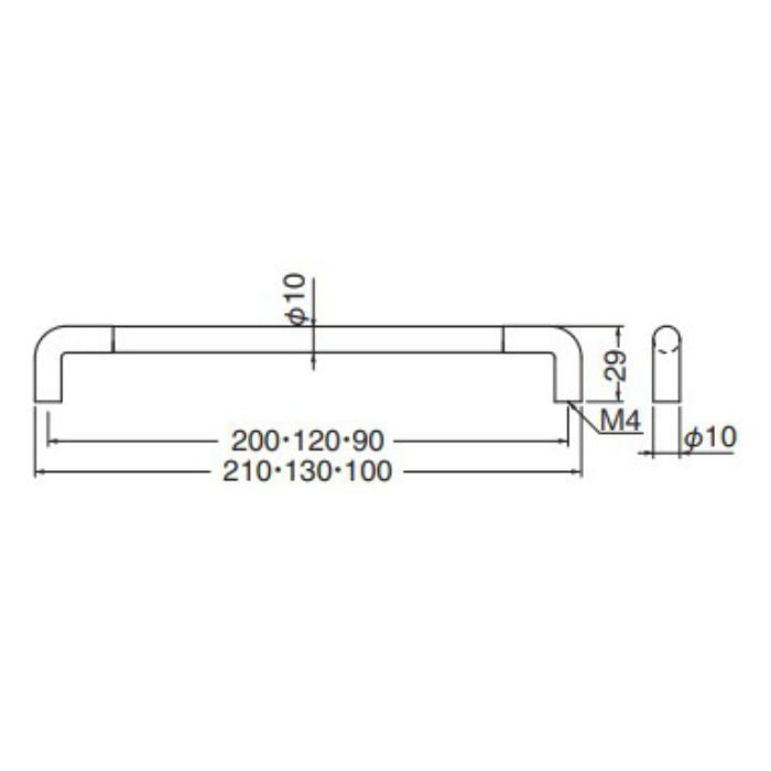 HC-20 アクセスハンドル 120mm 鏡面磨・純金 シロクマ【アウンワークス