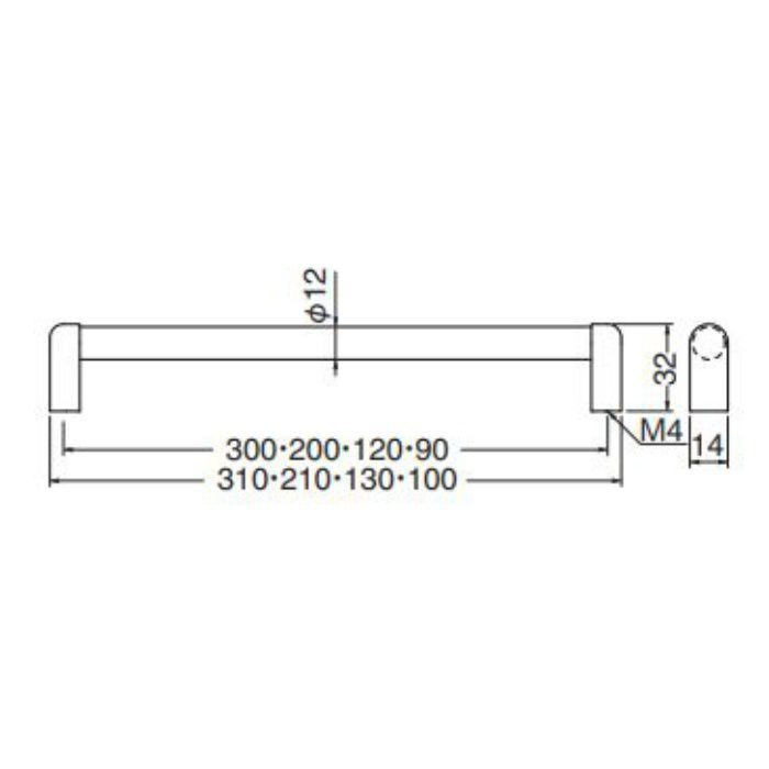 HC-28 リバティーハンドル 90mm 鏡面磨・純金 シロクマ【アウン