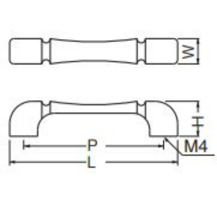 HW-6 あずさ2号ハンドル 大 ウッド シロクマ【アウンワークス通販】