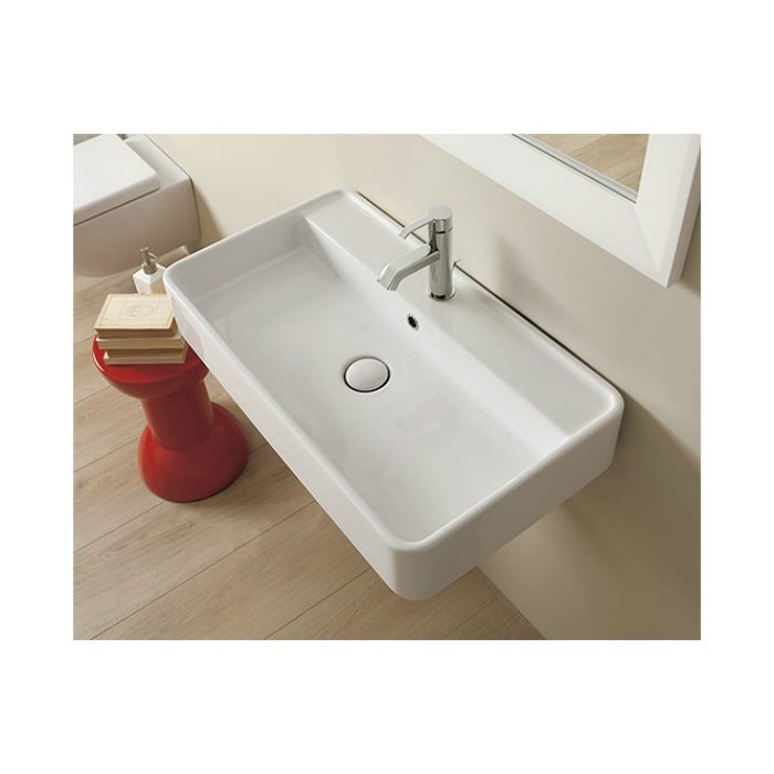 FLMW75 洗面器 750×420mm ホワイト【1穴】
