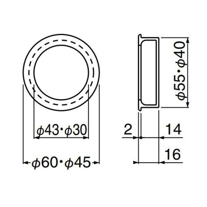 MW-7 ウッド 平面丸手掛 60φ 白木ウッド シロクマ【アウンワークス通販】