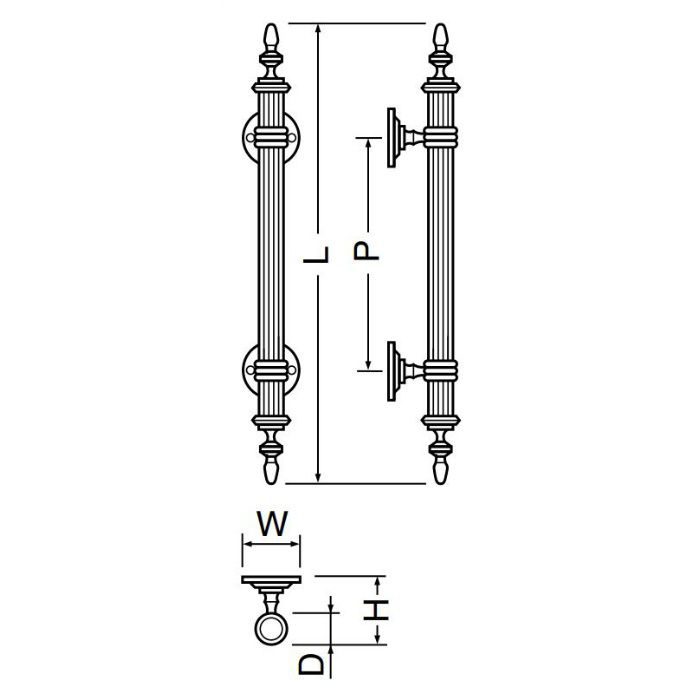 シロクマ リスボン取手 大 GB NO-100 - 建具金物