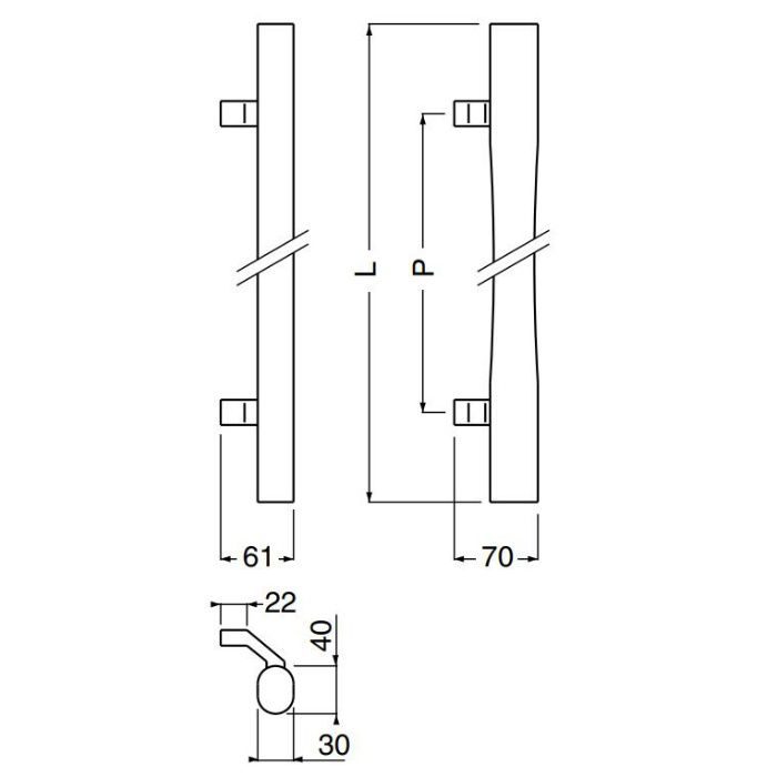 ➆シロクマ 白鳳取手 550mm 白木ウッド NO-107
