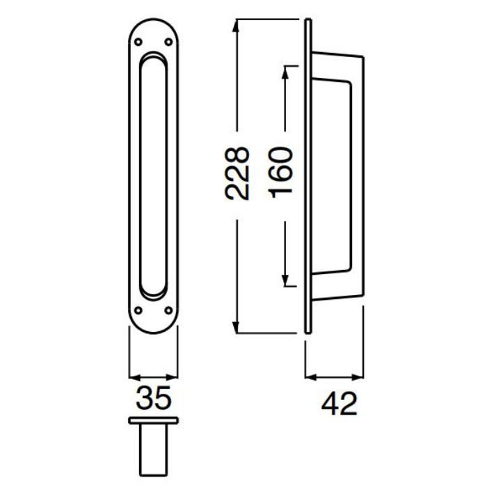 NO.150 クラーク座付取手 木ネジ止メ 180mm 仙徳 シロクマ【アウン