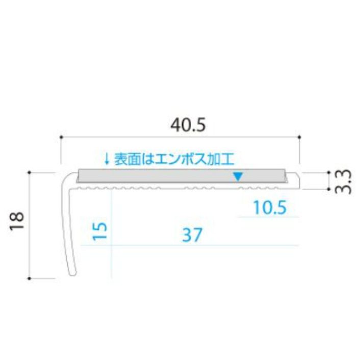 ノンスリップ ISA-141（G）ゴールドFL 2m（穴あき） タイヤ共 IS-16 ベージュ