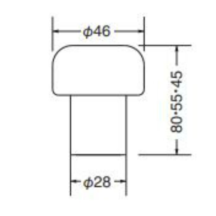 RB-8 マッシュルーム戸当り 45mm 仙徳 シロクマ【アウンワークス通販】