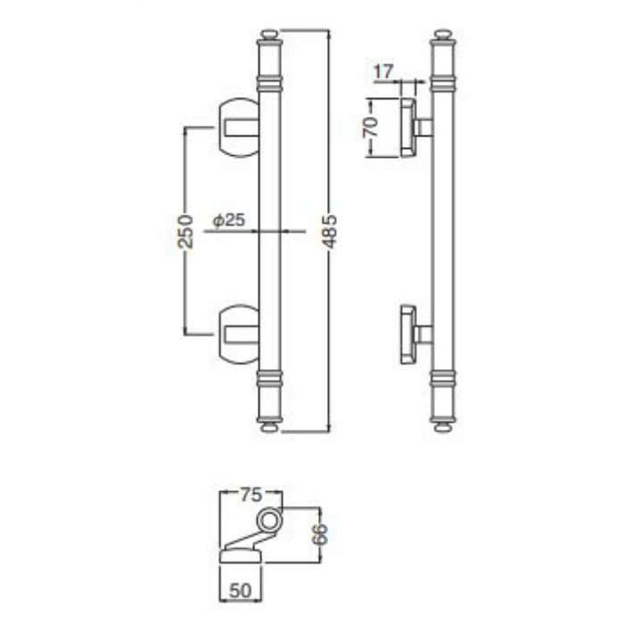SPP-7 スピカ 真鍮＋ステンレス 485mm 鏡面磨 シロクマ【アウン