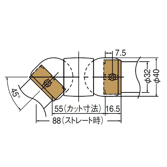 BR-117 32φ用変換ハブ（BR-115用） AG