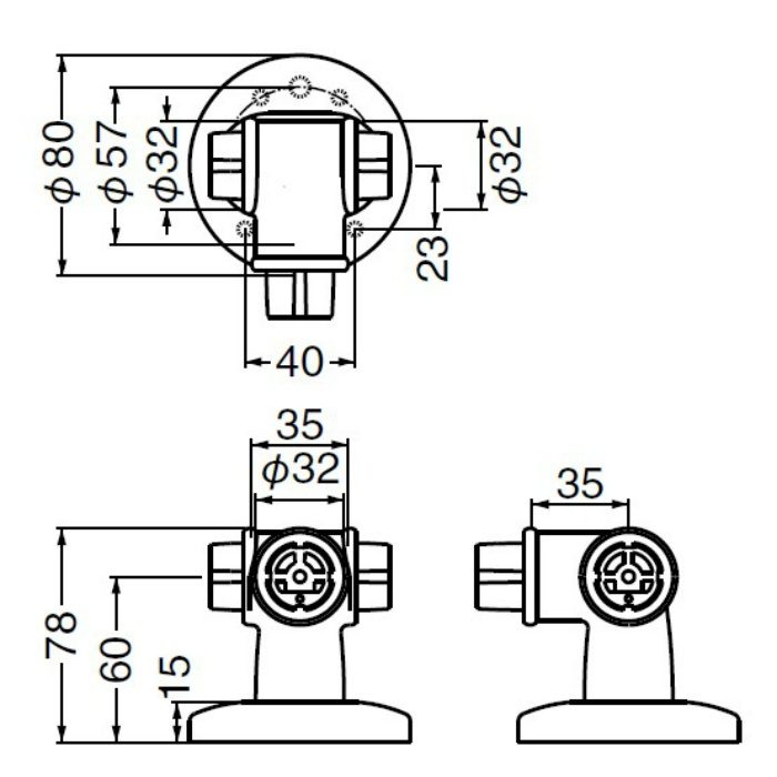 BR-274 どこでもブラケットチーズ 32φ ブラウン