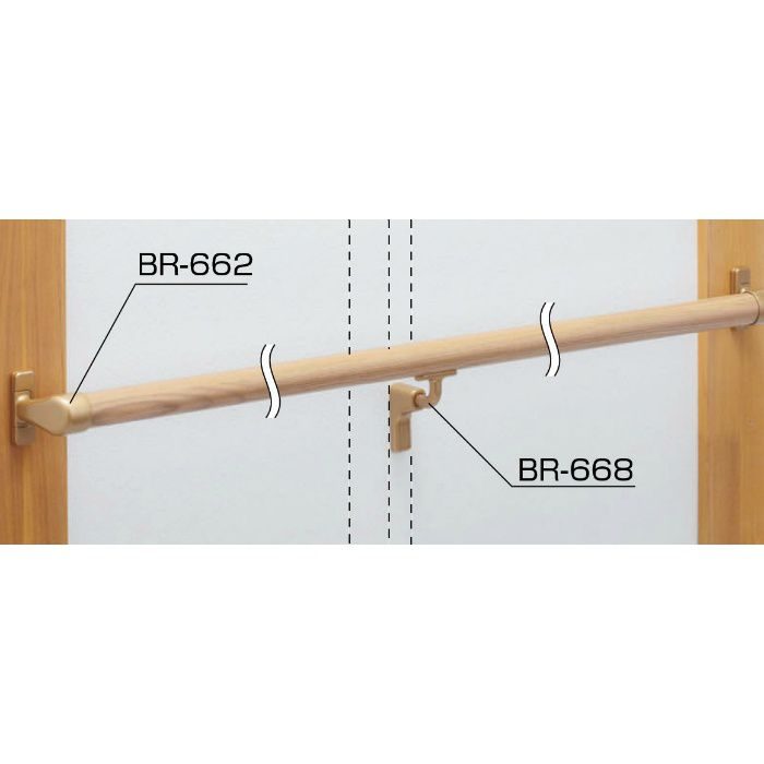 BR-662 スリムブラケット平止 32φ シルバー