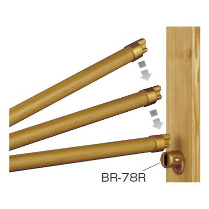 BR-78L 脱着ブラケット（左） 35φ AG シロクマ【アウンワークス