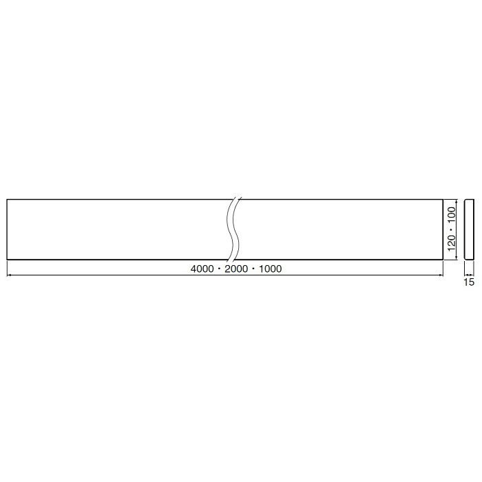 BR-900 ブラケットベース 100巾×1000mm ライトオーク シロクマ【アウン