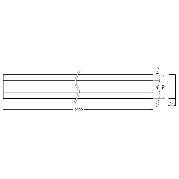 BR-910 ブラケットベース 4000mm ライトオーク シロクマ【アウン