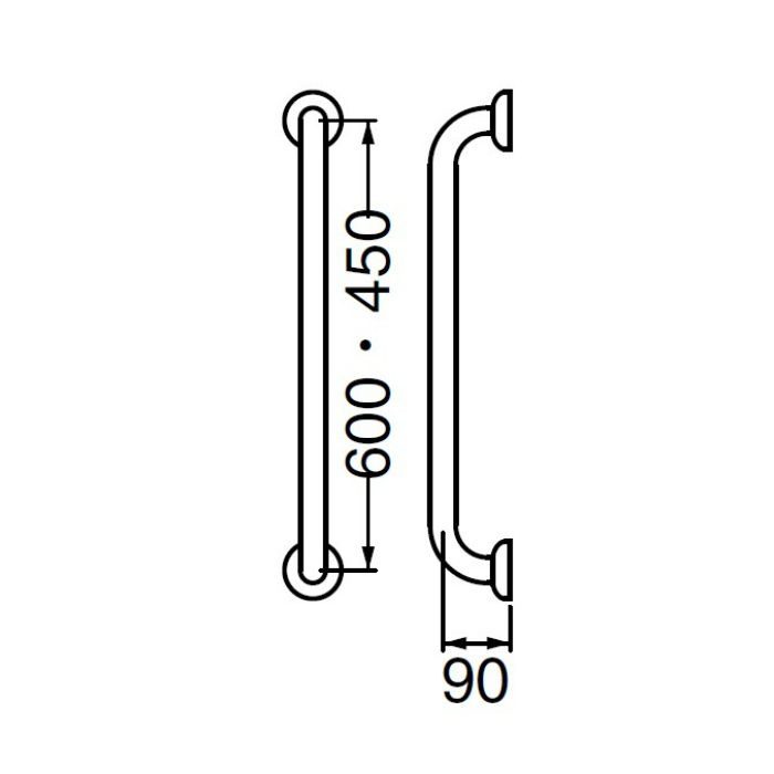 NO.850 丸棒ニギリバー 600mm アイボリ シロクマ【アウンワークス通販】