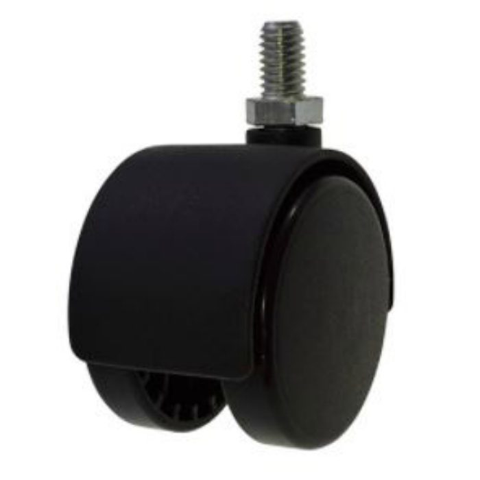 双輪キャスター ねじタイプW1／4 車輪径40mm ナイロン ［4個／セット］