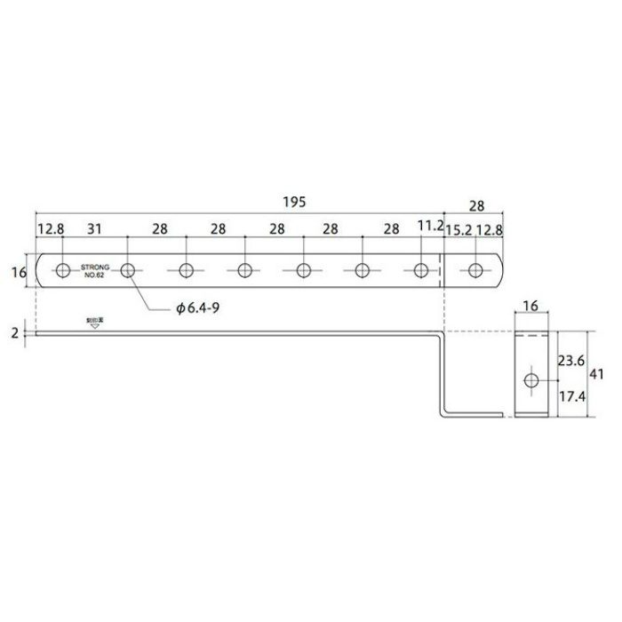 曲板黒Z型 Z-40×200B ［5個／セット］