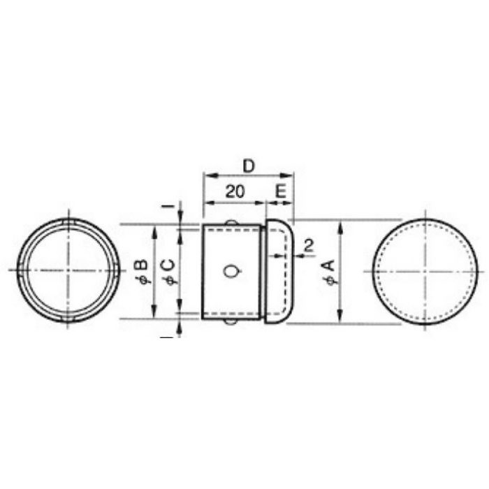 パイプ キャップ 25mm [10個/セット] 八幡ねじ【アウンワークス通販】