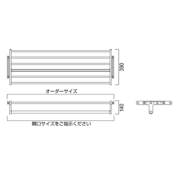 HU-1-04 パイプ棚 巾1300mm
