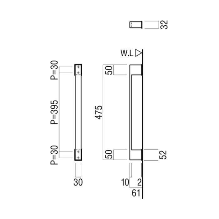 PRE-HB510-02 ハンドバー 475mm ユニミストマットブラック
