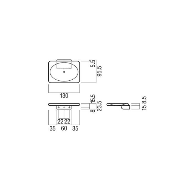 PRE-S720-503 ソープシェルフ ヘアライン アッシュブラック ユニオン