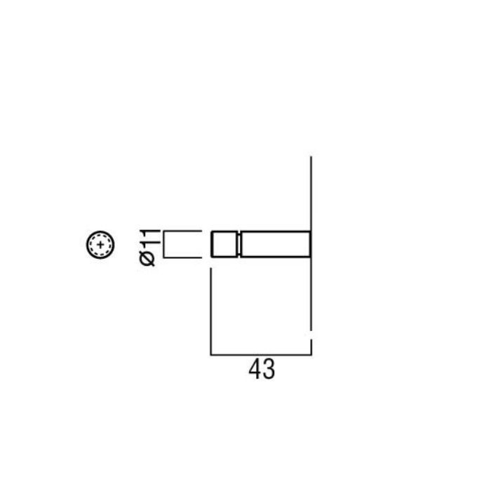 TH-2650-33-681 つまみ ミニックハンドル φ11×43mm マットブラック