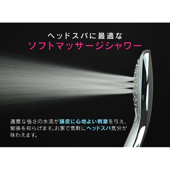 GA-FH017 GAONA ホリダー・シモン シャワーヘッドとホースのセット ワンタッチで切替 バイカラー （節水 3段切替 マッサージ ヘッドスパ）