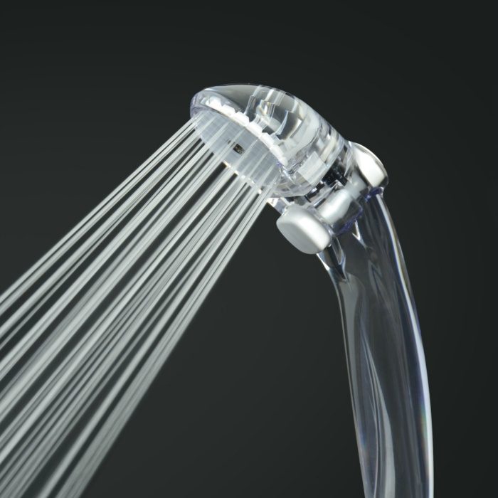 GA-FC012 GAONA シャワーヘッド クリア ストップ （節水30％ 低水圧対応 日本製）