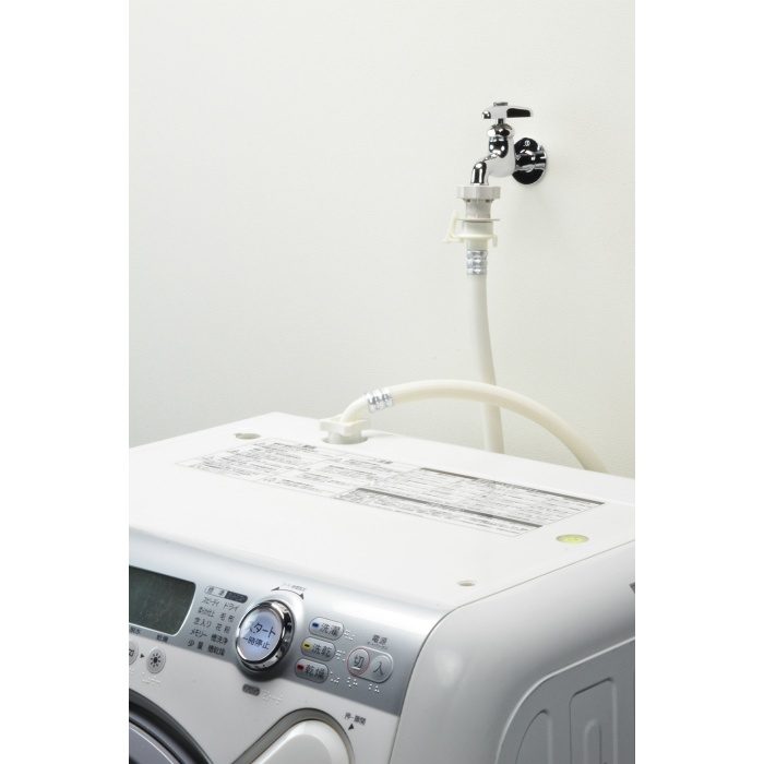GA-LC011 GAONA 自動洗濯機用 給水ホース 1.5m ワンタッチ給水ジョイントセット （水漏れ防止 安心ストッパーつき 取付ネジ2サイズ兼用 取付簡単）