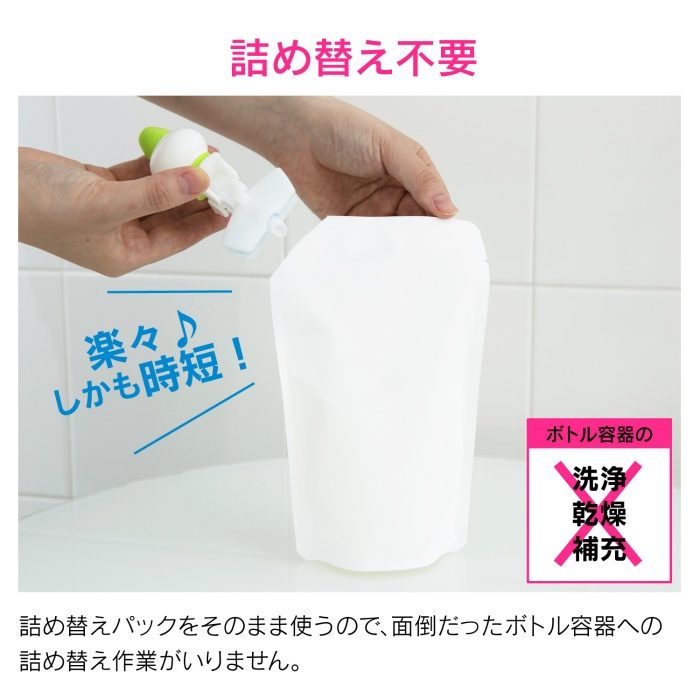 GA-FP014 GAONA 詰め替えそのままミニ ホルダーとポンプ3色フルセット （パックそのまま 簡単取付 フック付き）