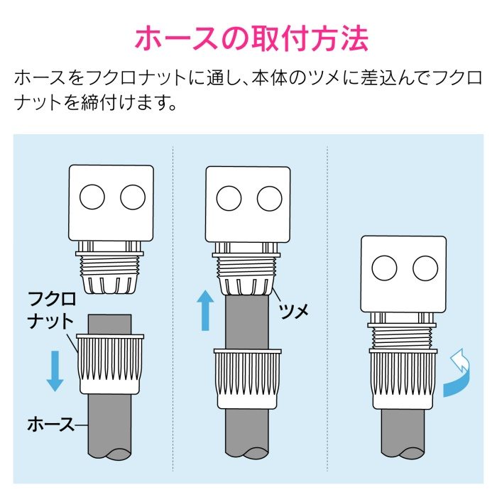 GA-QA001 GAONA ホーセンド ワンタッチ接続用 （ホースジョイント コネクター 簡単取外し）