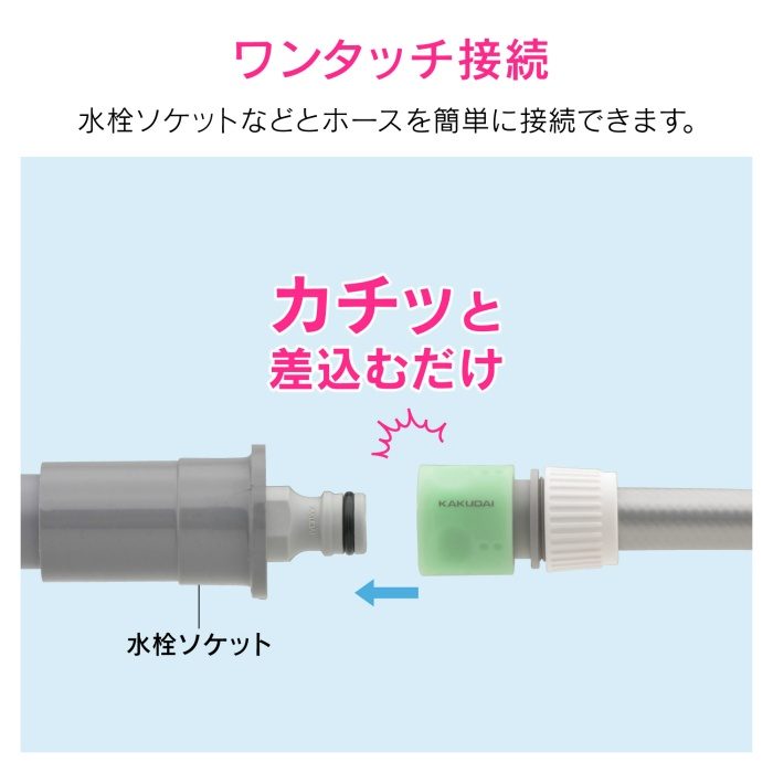 GA-QA014 GAONA ネジニップル20 ワンタッチ接続用 （内ネジ G3／4 ホース取付け用継手）