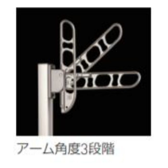 SK-660TSLP-WC バルコニー物干金物 縦収納・ポール型 660mm ホワイトクリーム