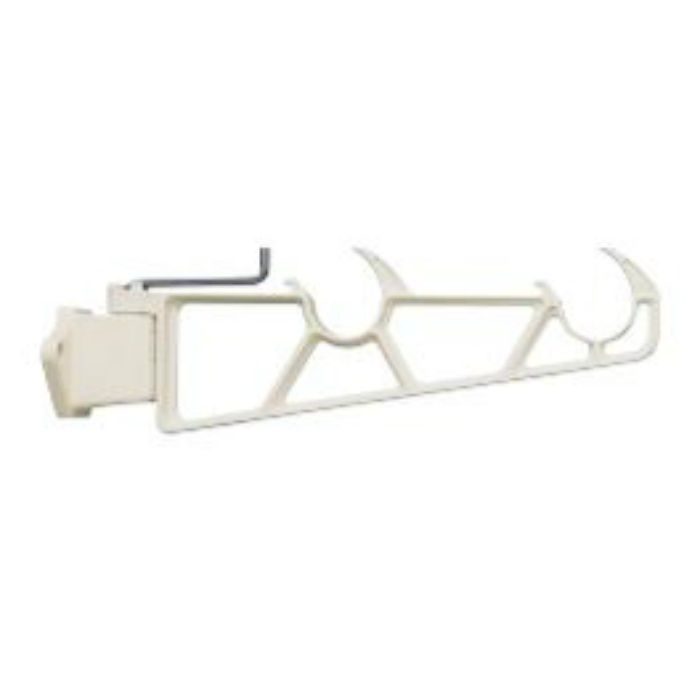 SK-380A-WC バルコニー物干金物 横収納型 横型ブラケット 380mm ホワイトクリーム