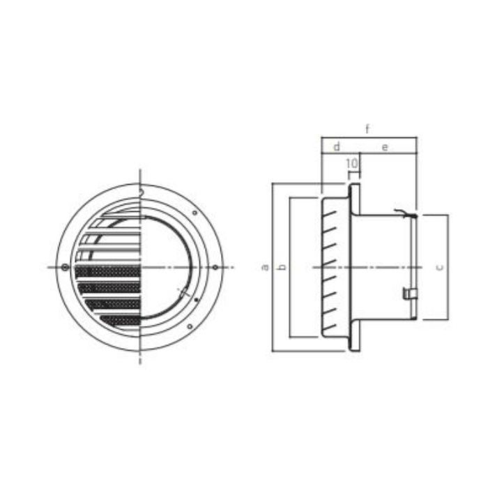 SK-SVC100 ベントキャップ 標準 適用パイプ100×106 シルバー