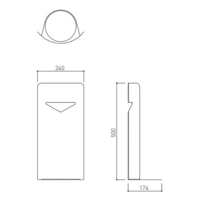 SK-FEB-FG220C 消火器ボックス 据置・コーナー兼用型 シルバー