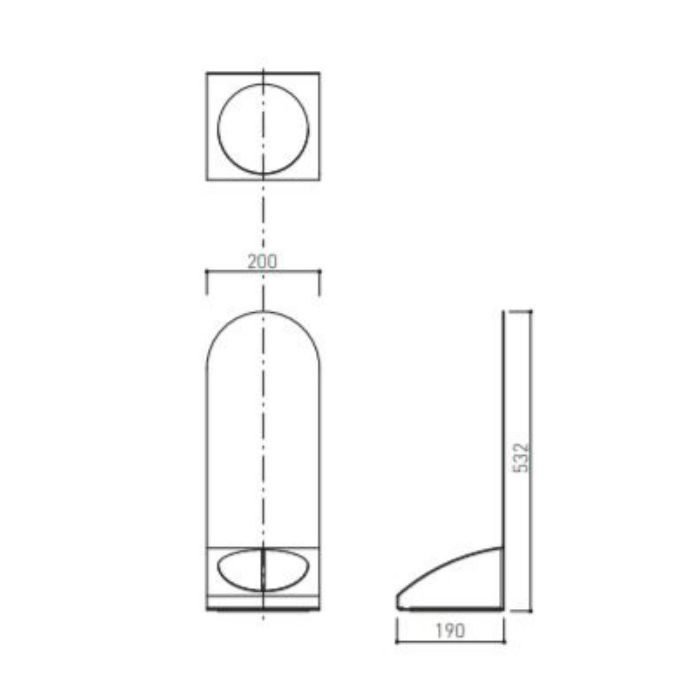 SK-FEB-97 消火器ボックス 据置型 シルバーメタリック 神栄ホーム